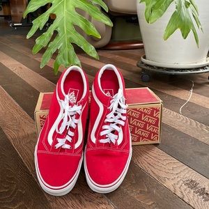 Red Old Skool Vans US 11
